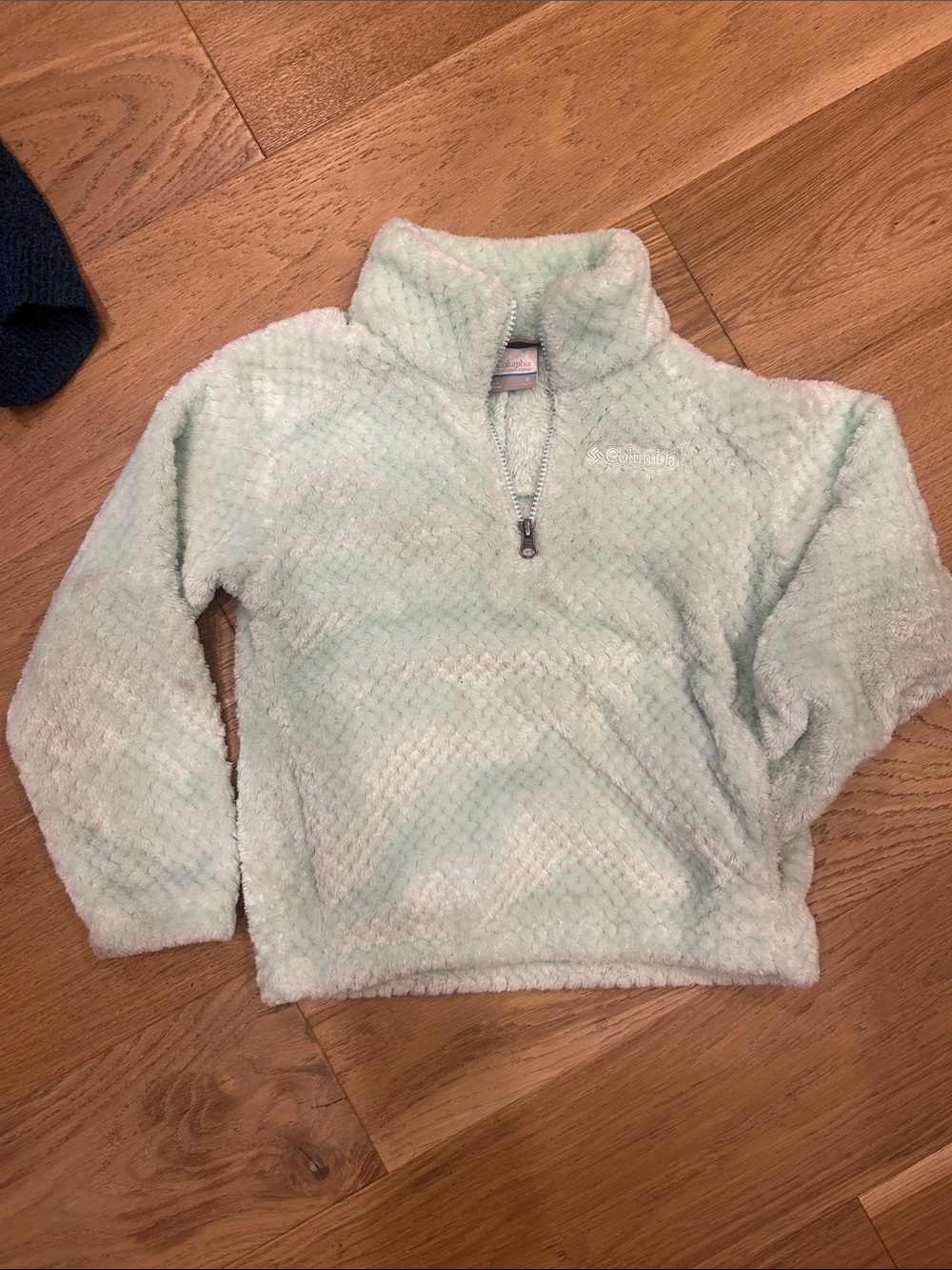 Columbia Light Mint Green Kids' Plush Quarter-Zip Pullover